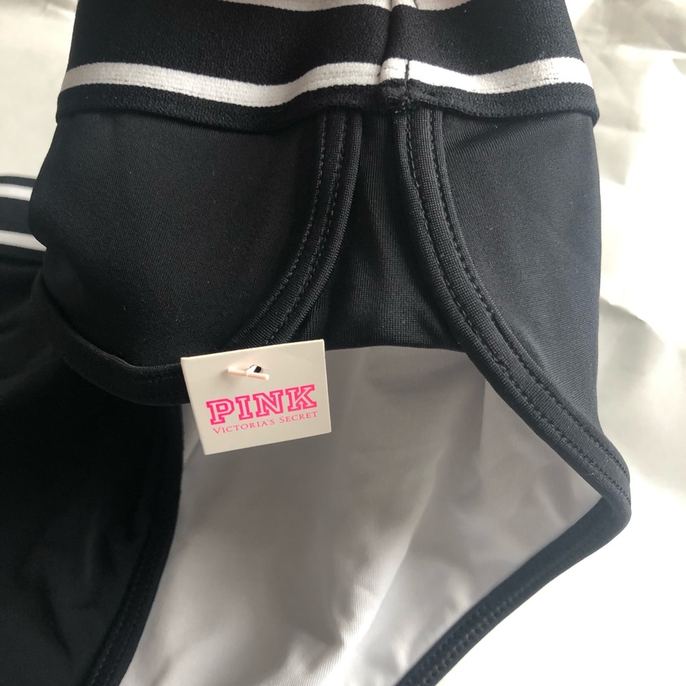 Pink Victoria’s Secret bikini bottom, black
